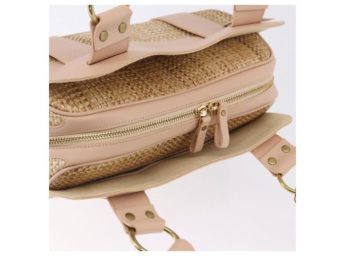 Chloé Borsa a mano Chloe in paglia Gold Beige Auth 200083 D'oro - vista 6