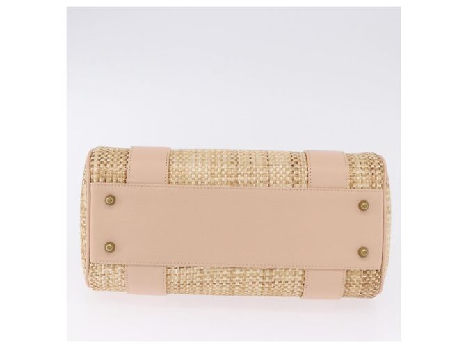 Chloé Borsa a mano Chloe in paglia Gold Beige Auth 200083 D'oro - vista 9