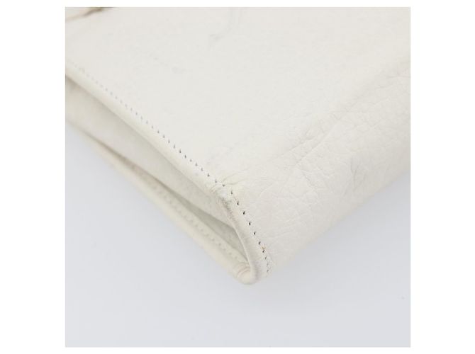 Bulgari Bolsa de mão BVLGARI em couro White Gold Auth bs36852 Branco Dourado - vista 14