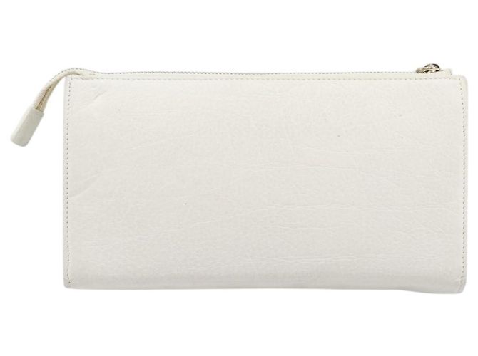 Bulgari Bolsa de mão BVLGARI em couro White Gold Auth bs36852 Branco Dourado - vista 2