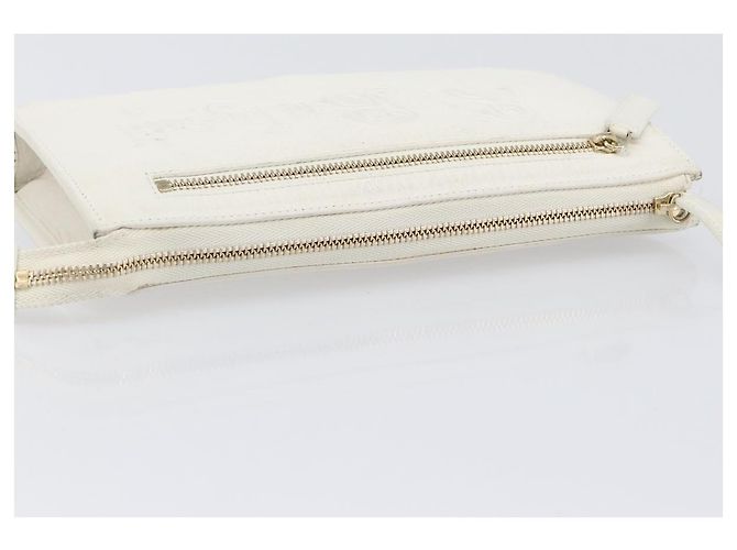 Bulgari Bolsa de mão BVLGARI em couro White Gold Auth bs36852 Branco Dourado - vista 5