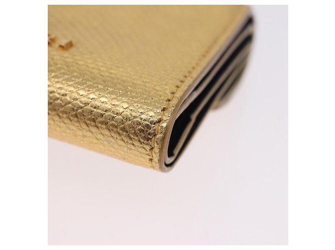 Bulgari Portafoglio BVLGARI Serpenti in pelle oro Auth 202311M D'oro - vista 17