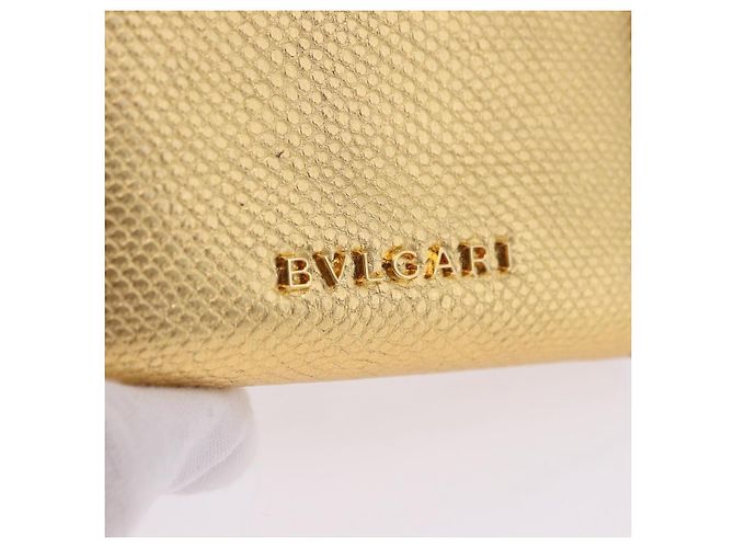 Bulgari Portafoglio BVLGARI Serpenti in pelle oro Auth 202311M D'oro - vista 18