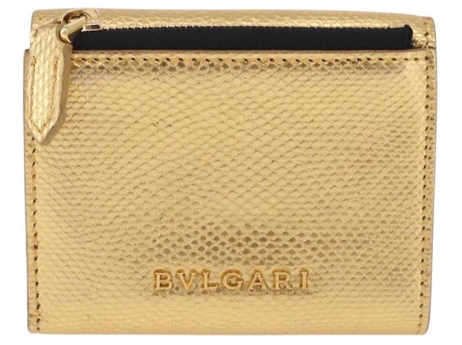 Bulgari Portafoglio BVLGARI Serpenti in pelle oro Auth 202311M D'oro - vista 2