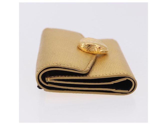 Bulgari Portafoglio BVLGARI Serpenti in pelle oro Auth 202311M D'oro - vista 4