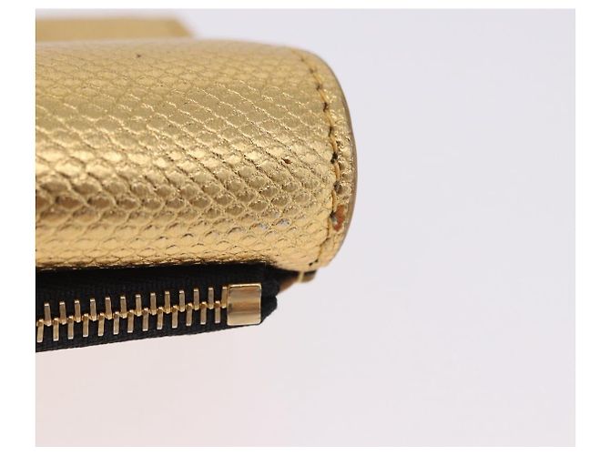 Bulgari Portafoglio BVLGARI Serpenti in pelle oro Auth 202311M D'oro - vista 6