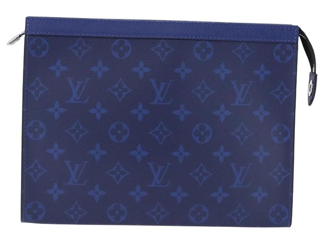 Borsa LOUIS VUITTON Tiger Lama Pochette Voyager MM Cobalt Blue M30423 Auth 199872M - vista 13