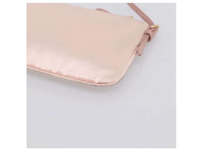 Borsa a tracolla Miu Miu Satin Pink Gold Auth 199414A Rosa D'oro - vista 15