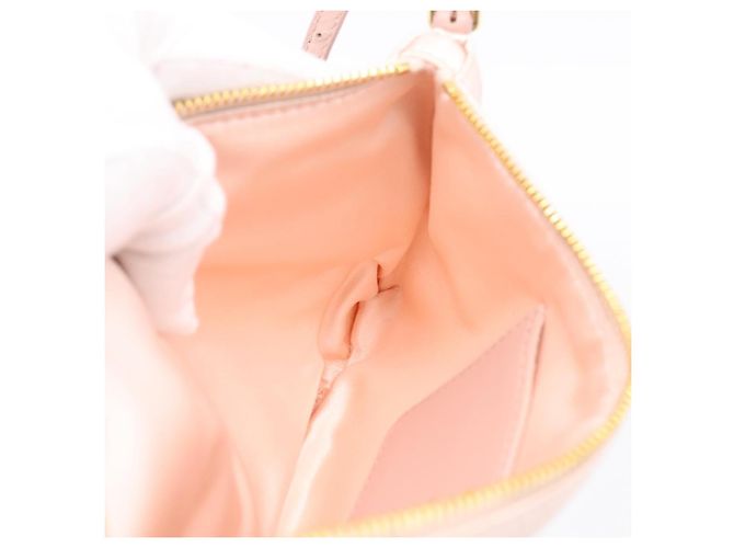 Borsa a tracolla Miu Miu Satin Pink Gold Auth 199414A Rosa D'oro - vista 20
