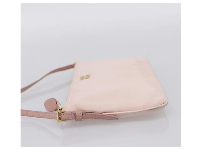 Borsa a tracolla Miu Miu Satin Pink Gold Auth 199414A Rosa D'oro - vista 3