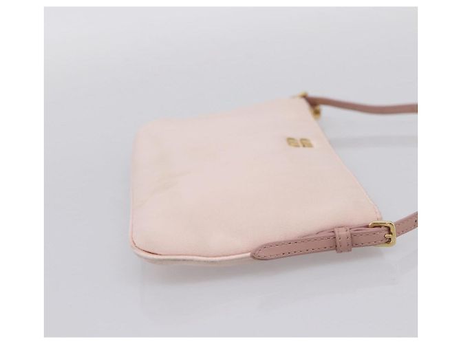 Borsa a tracolla Miu Miu Satin Pink Gold Auth 199414A Rosa D'oro - vista 4