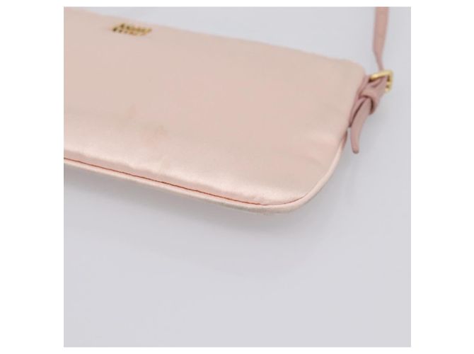 Borsa a tracolla Miu Miu Satin Pink Gold Auth 199414A Rosa D'oro - vista 9