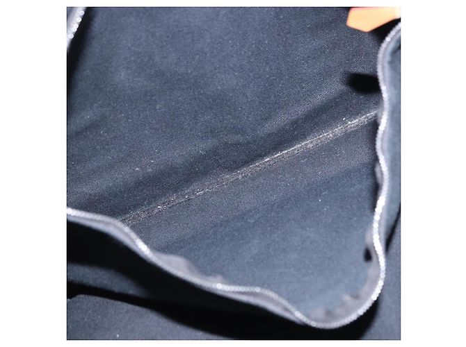 Hermès Borsa HERMES Fourre Tout MM in cotone nero argento Auth 199811 - vista 20