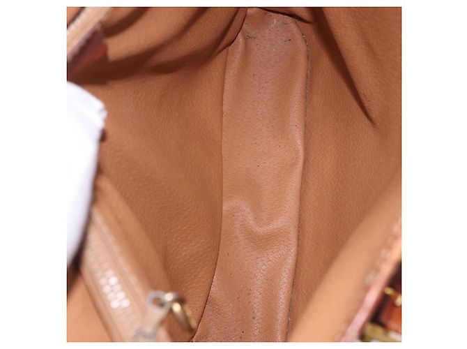 Céline Borsa Tote CELINE Macadam PVC Pelle Marrone Tono Oro Auth BA15400 - vista 10