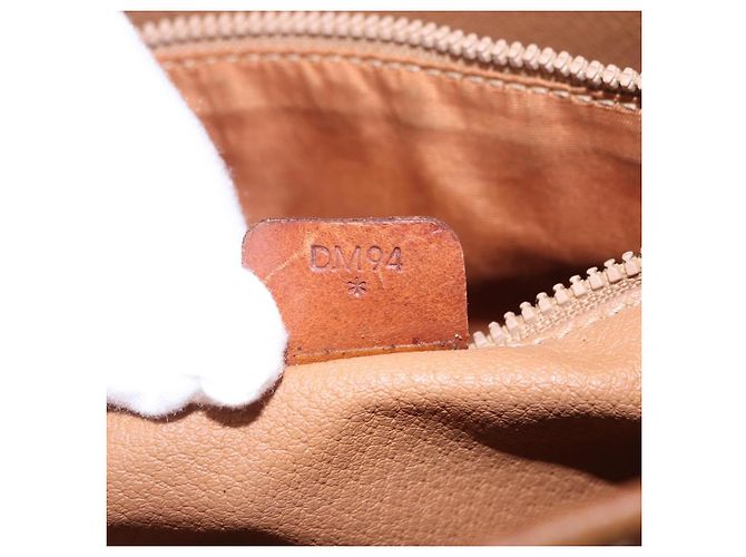Céline Borsa Tote CELINE Macadam PVC Pelle Marrone Tono Oro Auth BA15400 - vista 12