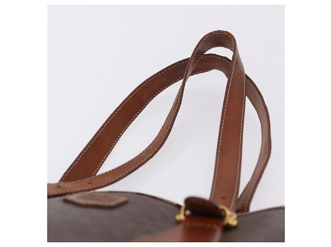 Céline Borsa Tote CELINE Macadam PVC Pelle Marrone Tono Oro Auth BA15400 - vista 16