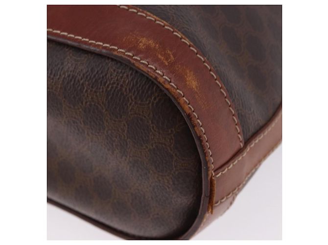 Céline Borsa Tote CELINE Macadam PVC Pelle Marrone Tono Oro Auth BA15400 - vista 19