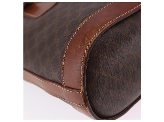 Céline Borsa Tote CELINE Macadam PVC Pelle Marrone Tono Oro Auth BA15400 - vista 20