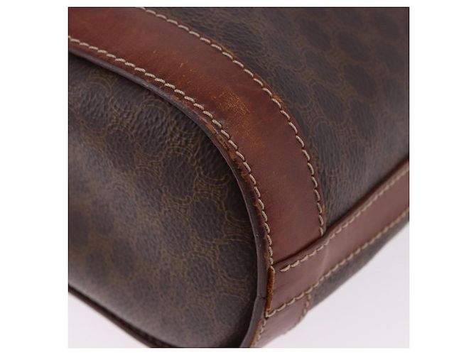 Céline Borsa Tote CELINE Macadam PVC Pelle Marrone Tono Oro Auth BA15400 - vista 21