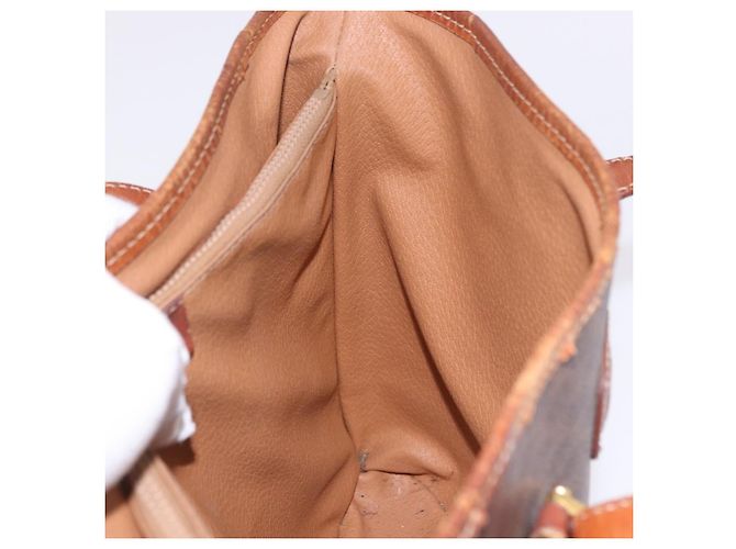Céline Borsa Tote CELINE Macadam PVC Pelle Marrone Tono Oro Auth BA15400 - vista 25