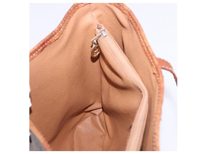 Céline Borsa Tote CELINE Macadam PVC Pelle Marrone Tono Oro Auth BA15400 - vista 26