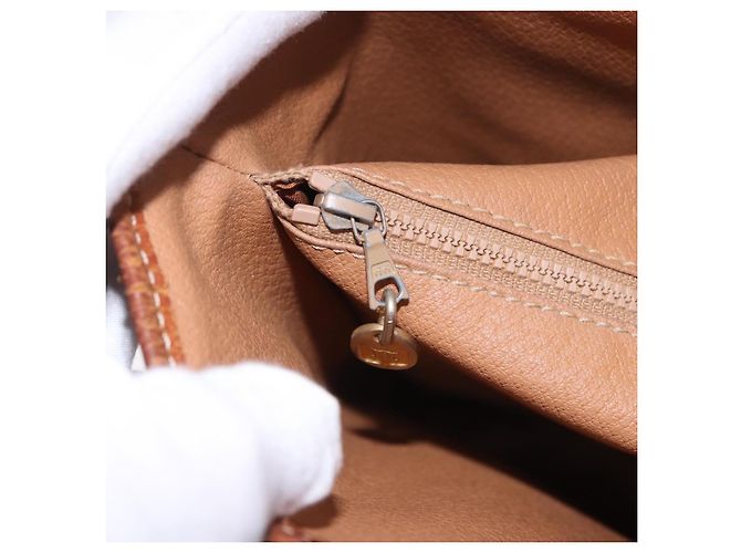 Céline Borsa Tote CELINE Macadam PVC Pelle Marrone Tono Oro Auth BA15400 - vista 30