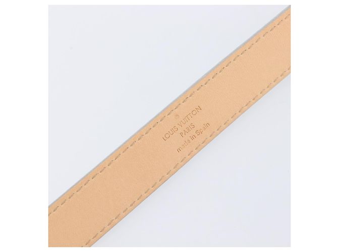 LOUIS VUITTON Cintura Narrow Belt Leather 80/32 Silver LV Auth 202107 Argento - vista 10