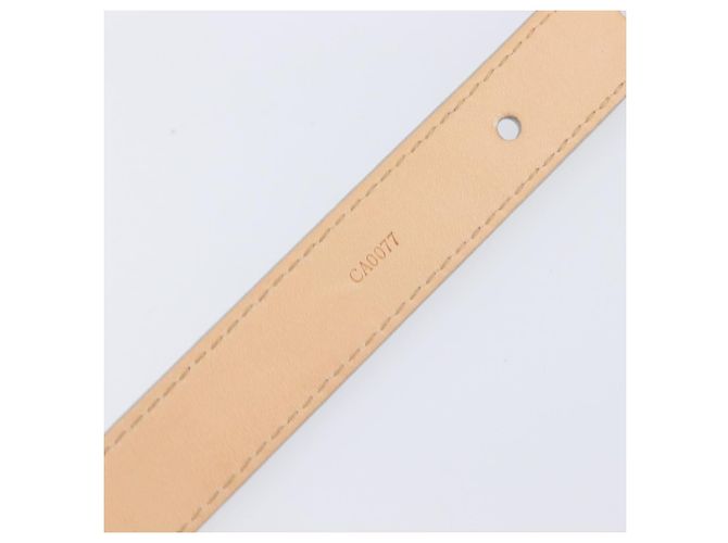 LOUIS VUITTON Cintura Narrow Belt Leather 80/32 Silver LV Auth 202107 Argento - vista 12