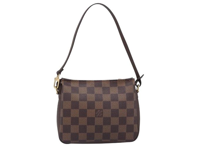 LOUIS VUITTON Damier Ebene Trousse Makeup Pouch N51982 LV Auth 199967A - vista 2