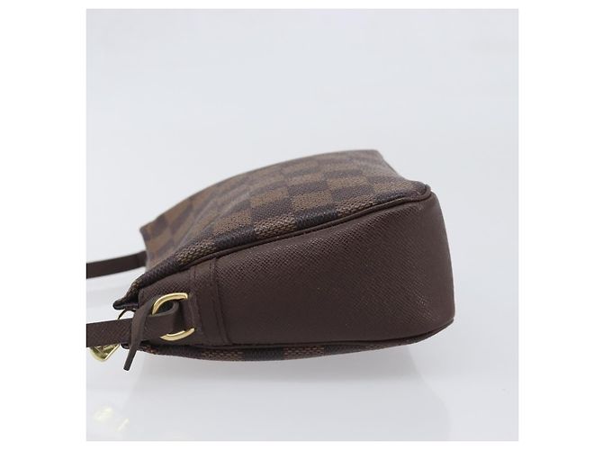 LOUIS VUITTON Damier Ebene Trousse Makeup Pouch N51982 LV Auth 199967A - vista 4