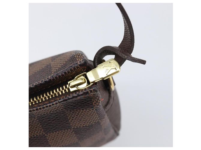 LOUIS VUITTON Damier Ebene Trousse Makeup Pouch N51982 LV Auth 199967A - vista 9