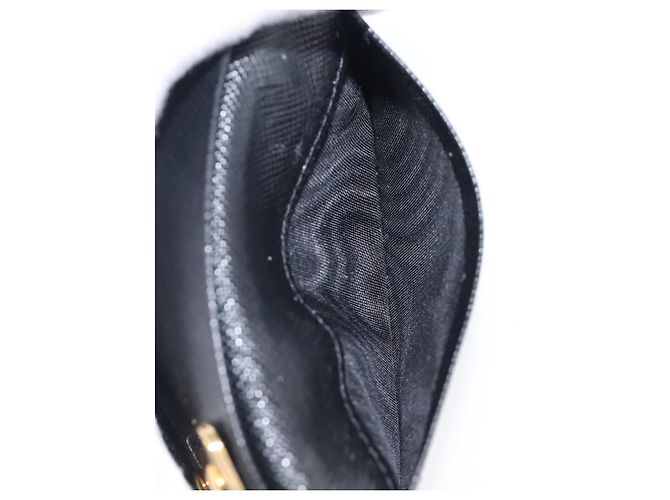 Saffiano PRADA Key Case Safiano Leather Navy Gold Auth bs36879 Golden Navy blue - view 23