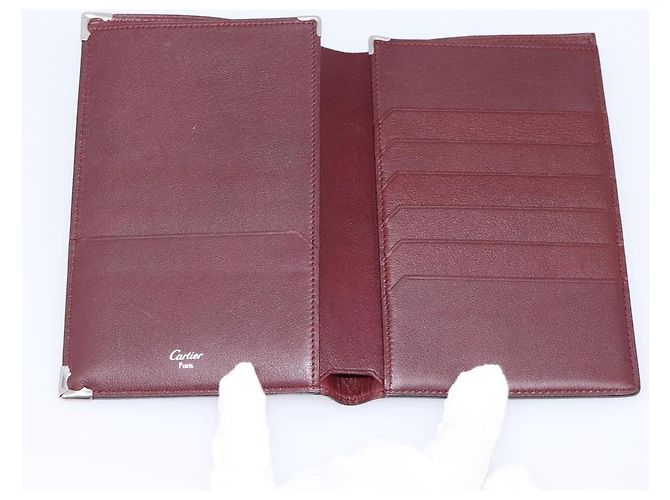 Portafoglio CARTIER in pelle nera argento Auth bs36836A Nero - vista 13