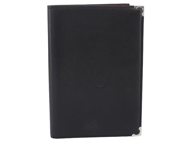 Portafoglio CARTIER in pelle nera argento Auth bs36836A Nero - vista 2