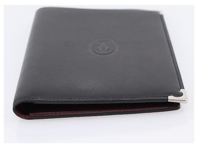 Portafoglio CARTIER in pelle nera argento Auth bs36836A Nero - vista 7