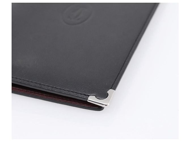 Portafoglio CARTIER in pelle nera argento Auth bs36836A Nero - vista 8
