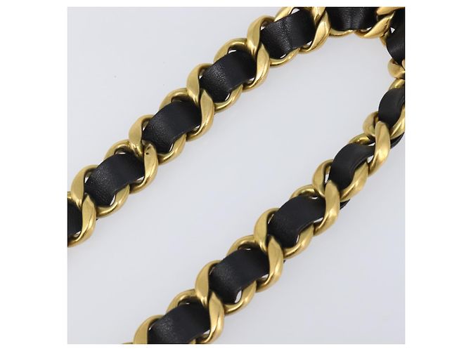 Cintura a catena CHANEL Metallo 29.1'' Nero Oro CC Auth bs36890V D'oro - vista 11