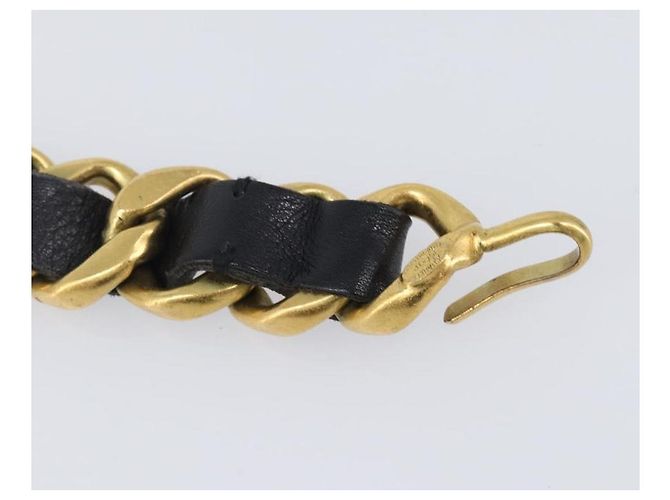 Cintura a catena CHANEL Metallo 29.1'' Nero Oro CC Auth bs36890V D'oro - vista 13