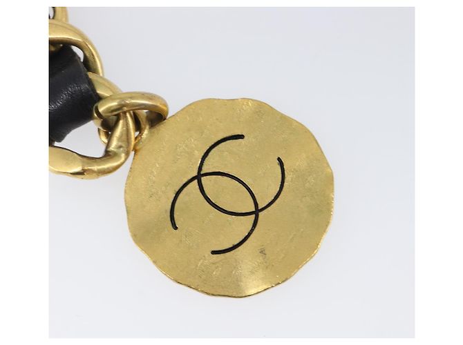 Cintura a catena CHANEL Metallo 29.1'' Nero Oro CC Auth bs36890V D'oro - vista 16