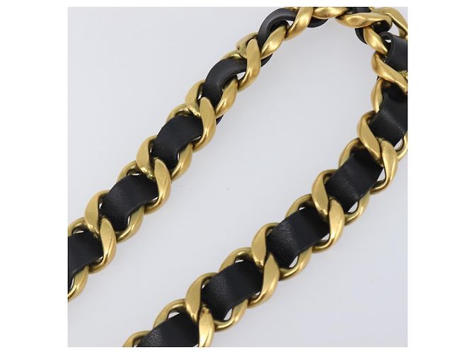 Cintura a catena CHANEL Metallo 29.1'' Nero Oro CC Auth bs36890V D'oro - vista 5