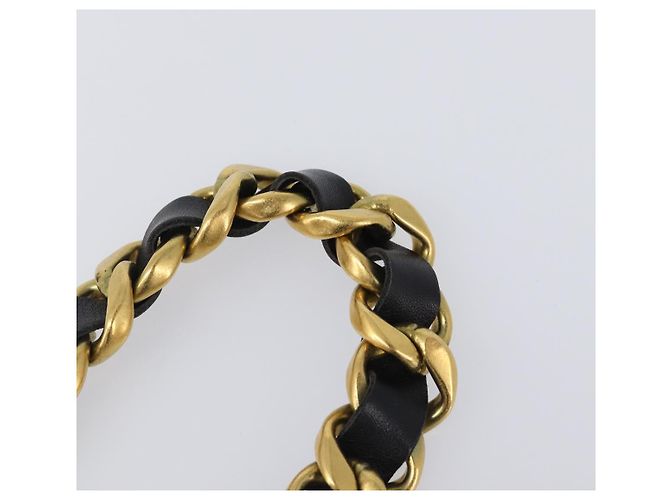 Cintura a catena CHANEL Metallo 29.1'' Nero Oro CC Auth bs36890V D'oro - vista 6