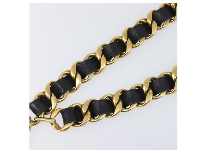 Cintura a catena CHANEL Metallo 29.1'' Nero Oro CC Auth bs36890V D'oro - vista 9
