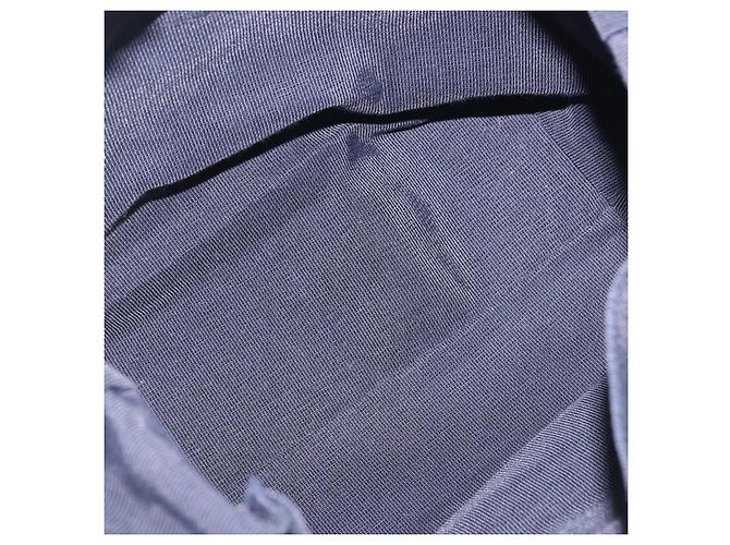 Borsa Tote Salvatore Ferragamo Gancini Canvas Navy Gold Auth 200061A D'oro Blu navy - vista 10