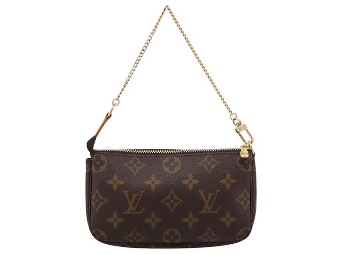LOUIS VUITTON Monogram Mini Pochette Accessoires Pouch N41667 LV Auth 200984V Monograma - vista 2