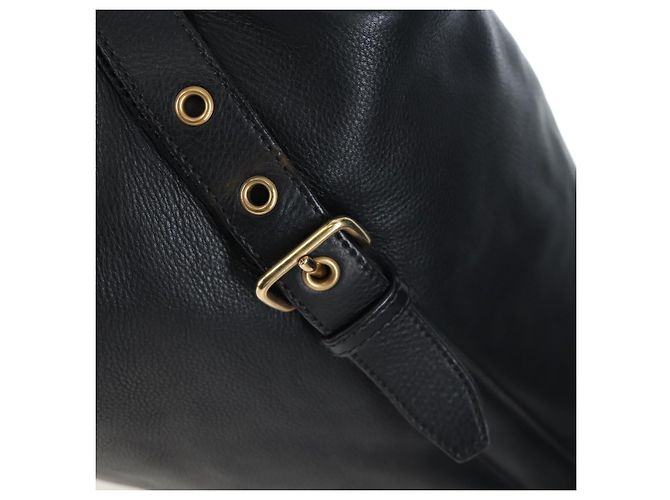 Borsa a tracolla Miu Miu in pelle nera e oro Auth yk20825V Nero D'oro - vista 10