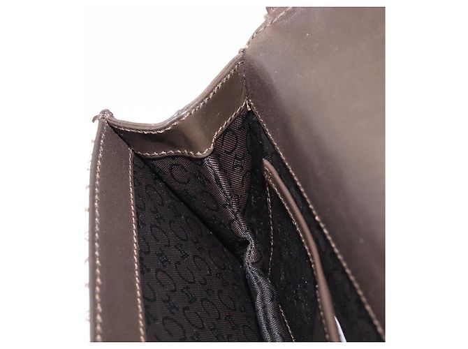 Céline Borsa a tracolla CELINE C Macadam Canvas White Gold Tone Auth 200822V Bianco - vista 21
