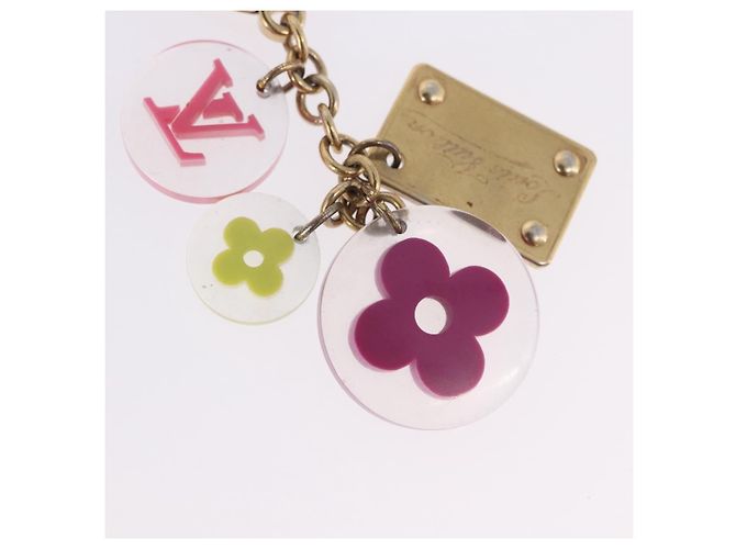 LOUIS VUITTON Porte Cles Fleur Charm Metal Multicolor M60046 LV Auth 202033 Multicolore - vista 3