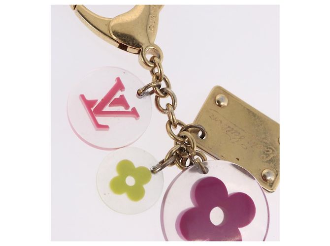 LOUIS VUITTON Porte Cles Fleur Charm Metal Multicolor M60046 LV Auth 202033 Multicolore - vista 4
