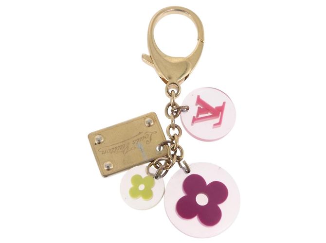 LOUIS VUITTON Porte Cles Fleur Charm Metal Multicolor M60046 LV Auth 202033 Multicolore - vista 7