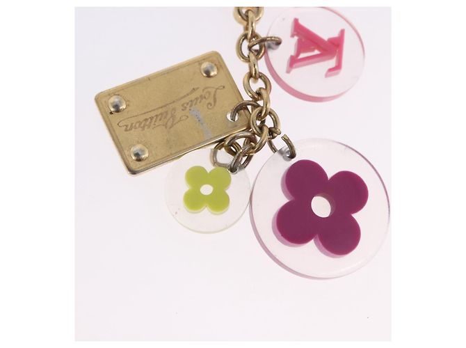 LOUIS VUITTON Porte Cles Fleur Charm Metal Multicolor M60046 LV Auth 202033 Multicolore - vista 8